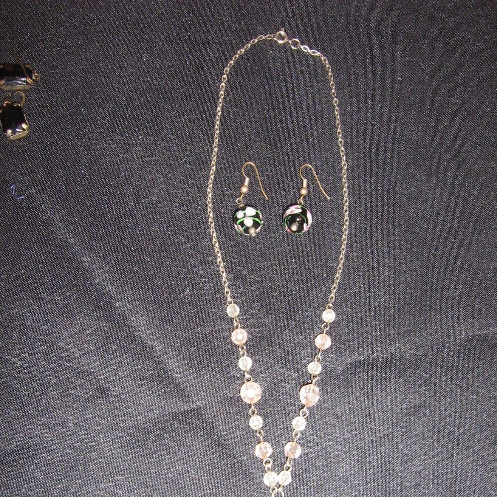 Silver Tone Necklace And Earrings. $5.00 AS AN ADD ON